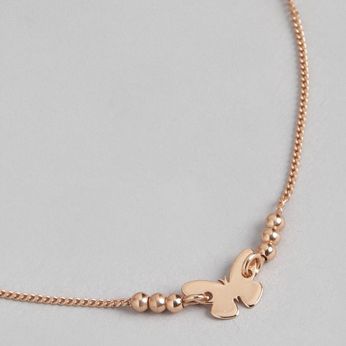 Fluttering Elegance Rose Gold-Plated 925 Sterling Silver Bracelet
