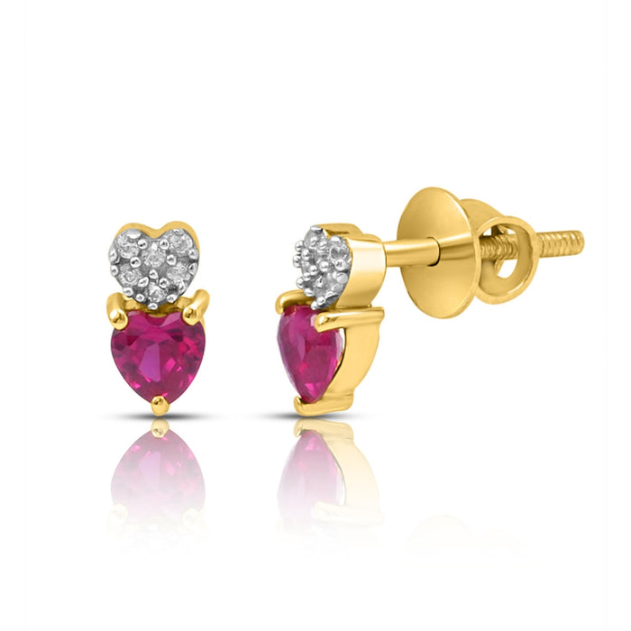 Fluttering Hearts Gold Plated 925 Sterling Silver Jewellery Set