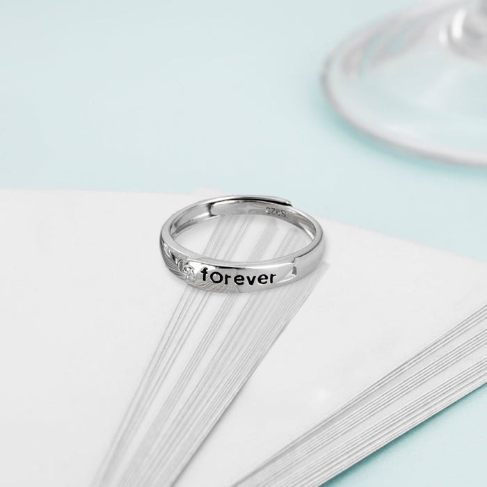Forever 925 Sterling Silver Ring for Him (Adjustable)