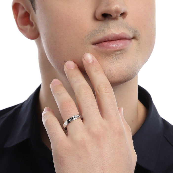 Forever 925 Sterling Silver Ring for Him (Adjustable)