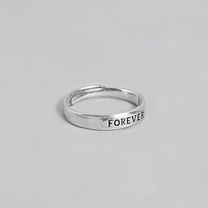 Forever 925 Sterling Silver Ring for Him (Adjustable)