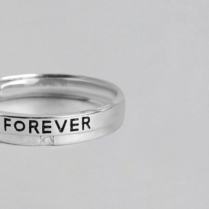 Forever & Ever 925 Silver Ring For Him (Adjustable)