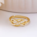 Forever Intertwined Gold Plated 925 Sterling Silver Ring