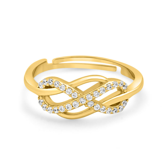 Forever Intertwined Gold Plated 925 Sterling Silver Ring