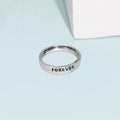 Forever Rhodium Plated 925 Sterling Silver Women Ring (Adjustable)