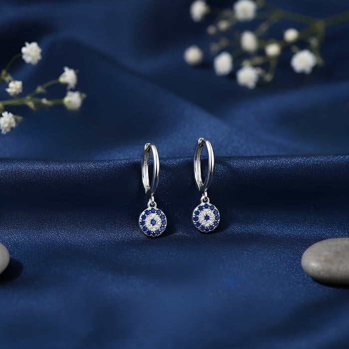 Forever Safe Silver Hoop Rhodium Plated Earrings