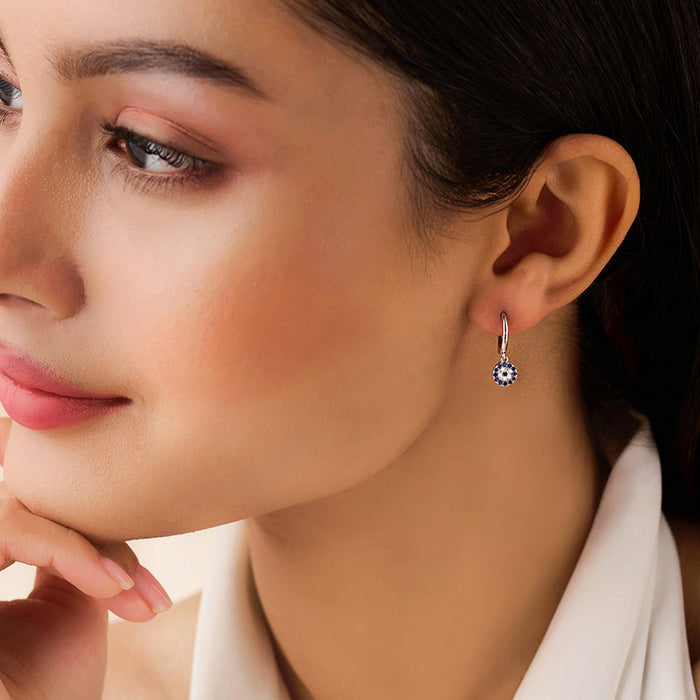 Forever Safe Silver Hoop Rhodium Plated Earrings
