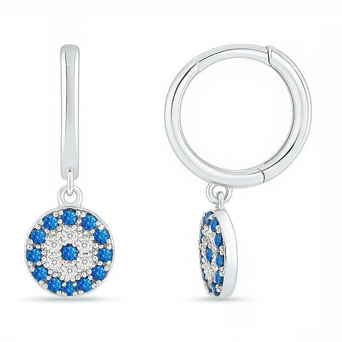 Forever Safe Silver Hoop Rhodium Plated Earrings
