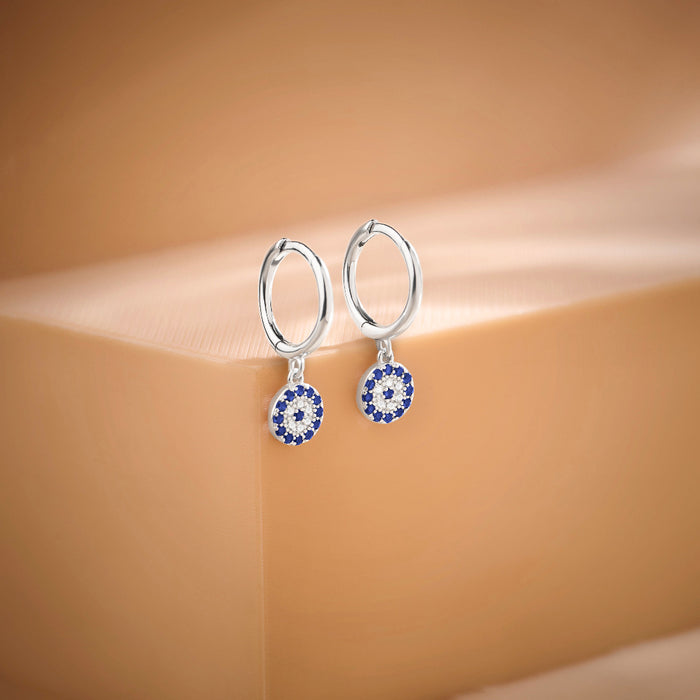 Forever Safe Silver Hoop Rhodium Plated Earrings
