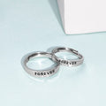 Forever Together 925 Sterling Silver Couple Ring Band (Adjustable)