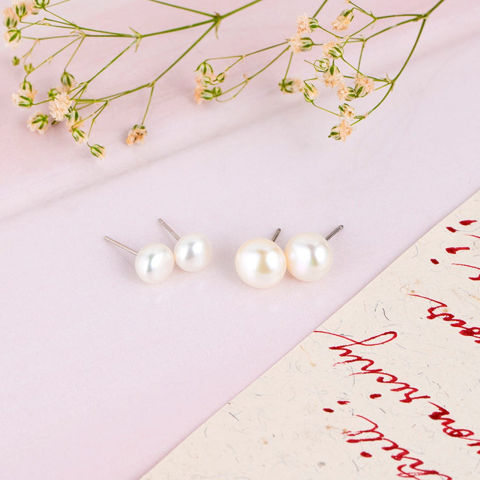 Freshwater Pearl 925 Sterling Silver Earring Combo