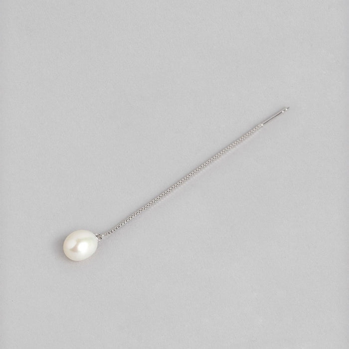 Freshwater Pearl Rhodium Plated 925 Sterling Silver Jewelery set