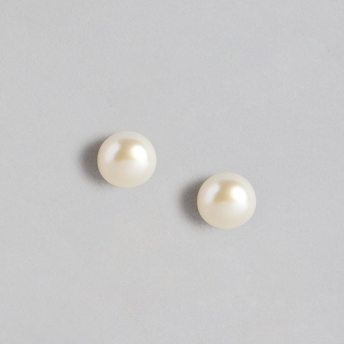 Freshwater Pearl Rhodium Plated 925 Sterling Silver Jewellery Set