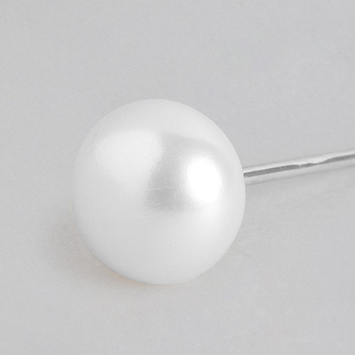 Freshwater Pearl Rhodium Plated 925 Sterling Silver Jewellery Set