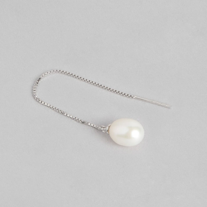 Freshwater Pearl Rhodium Plated 925 Sterling Silver Jewelry Set