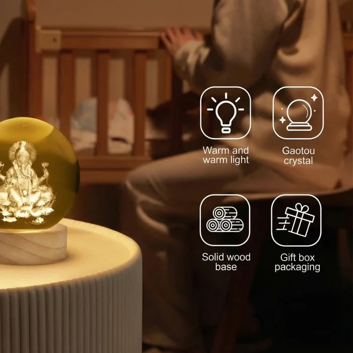 Ganesh Ji 3D Crystal Ball - view 5