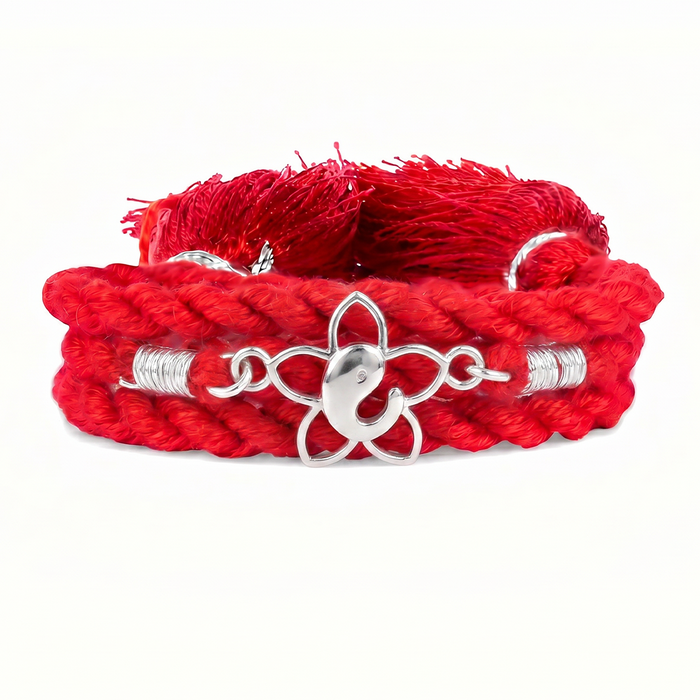 Ganesha Kids 925 Silver Star Rakhi (Zavya Signature)