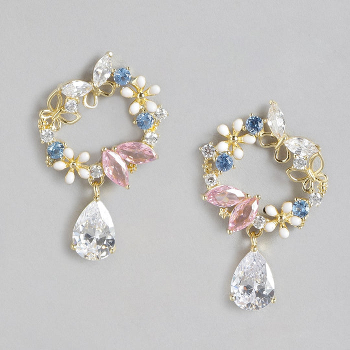 Garden of Love Gold Plated 925 Sterling Silver Drop earring