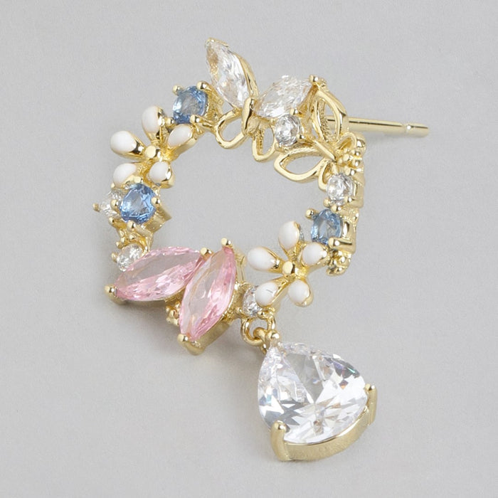 Garden of Love Gold Plated 925 Sterling Silver Drop earring