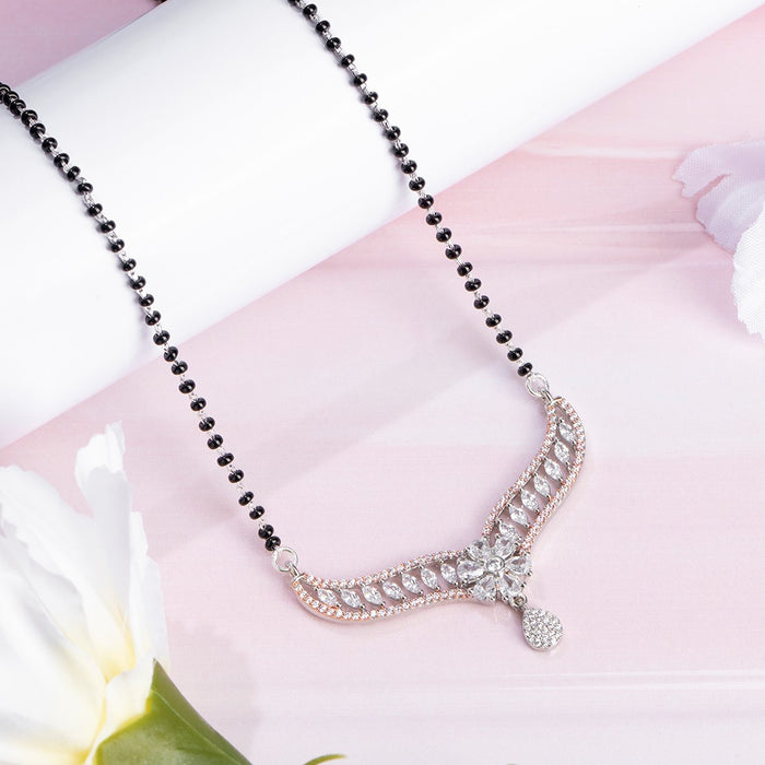 Garden Serenade Dual Tone CZ 925 Sterling Silver Mangalsutra