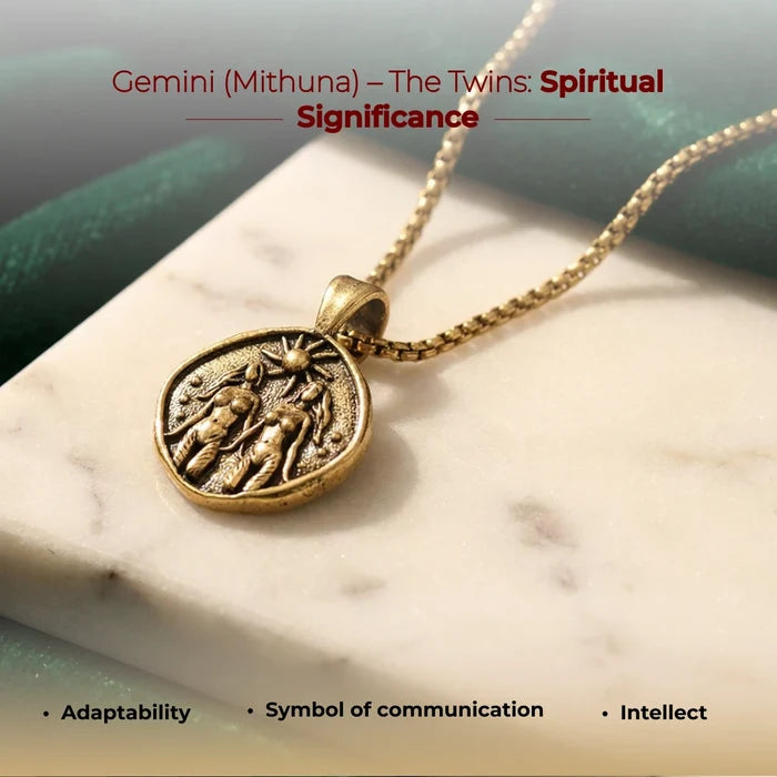 Gemini (Mithun) Rashi Pendant - view 2