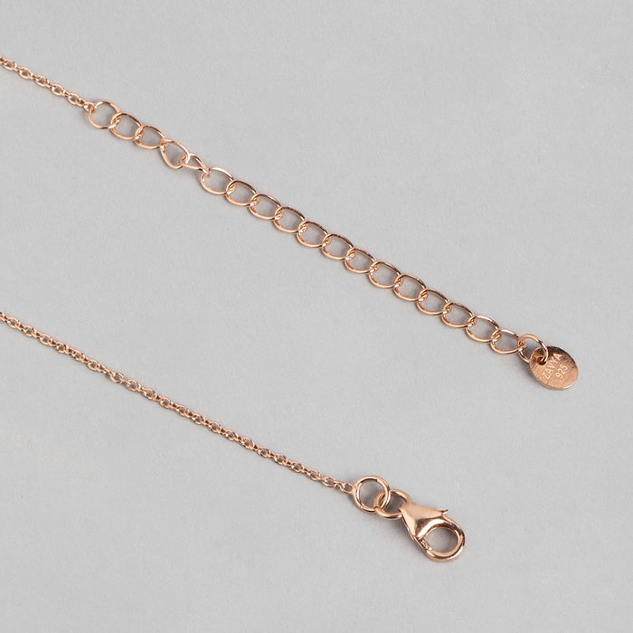 Gentle Grace Rose Gold Plated 925 Silver Necklace (Zavya Signature)