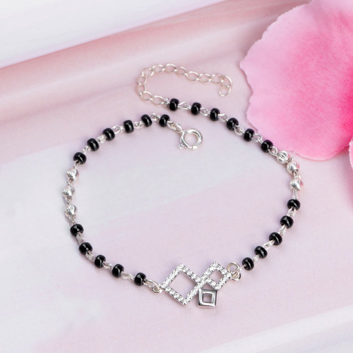 Geometric 925 Silver Mangalsutra Bracelet