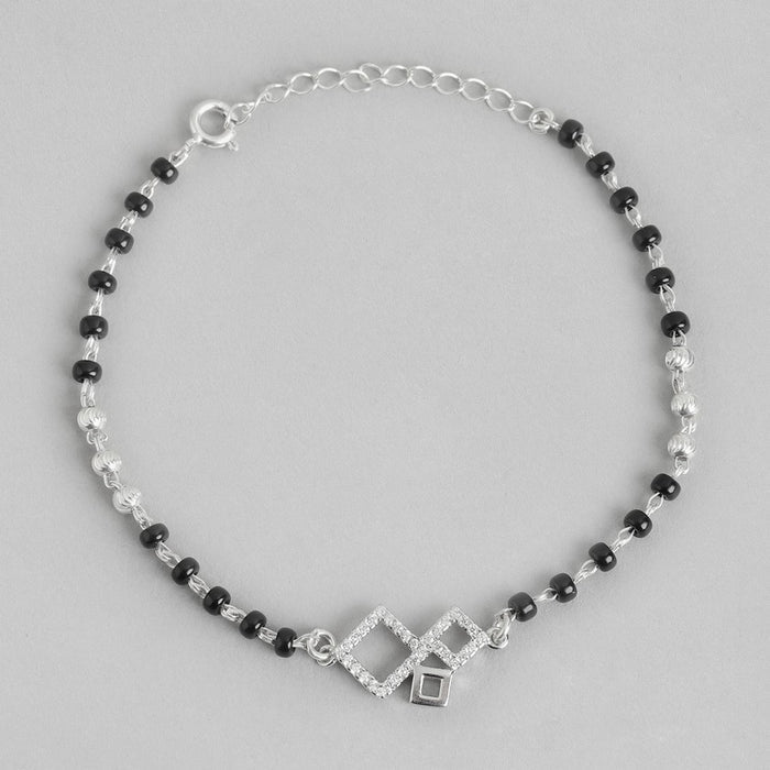 Geometric 925 Silver Mangalsutra Bracelet