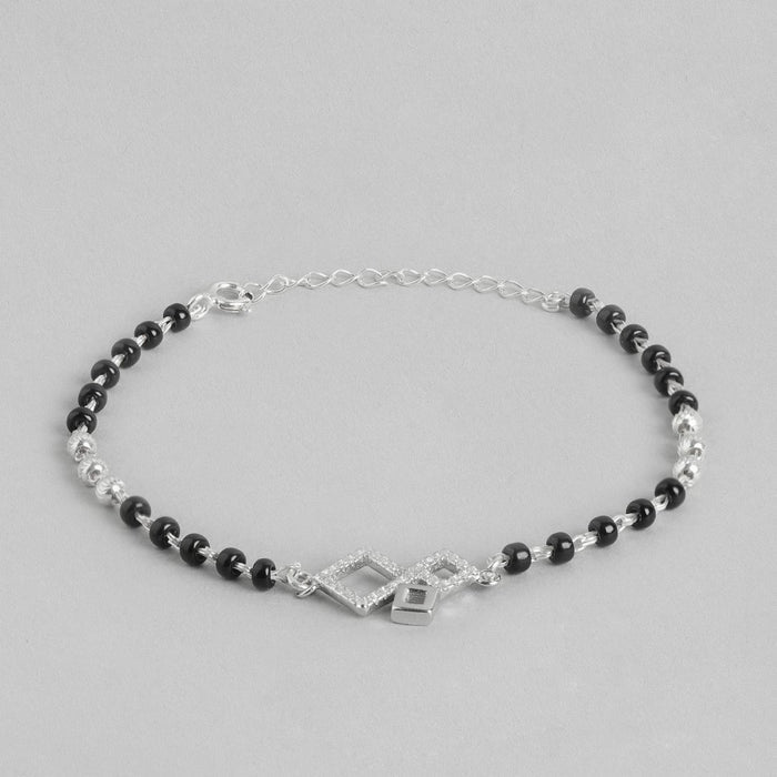 Geometric 925 Silver Mangalsutra Bracelet