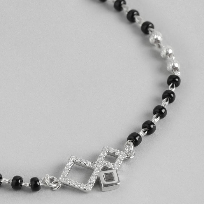 Geometric 925 Silver Mangalsutra Bracelet