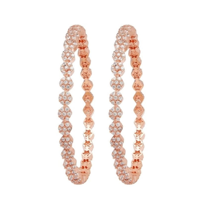 Glam CZ Rose Gold-Plated 925 Sterling Silver Bangle