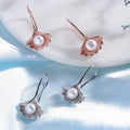 Glam Lady Shell And Pearl 925 Silver Earrings Combo