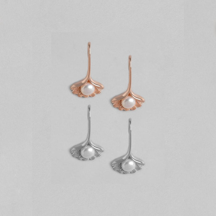 Glam Lady Shell And Pearl 925 Silver Earrings Combo