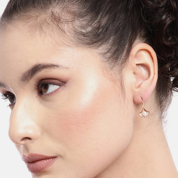 Glam Lady Shell And Pearl 925 Silver Earrings Combo