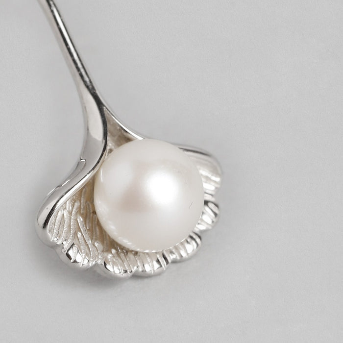 Glam Lady Shell And Pearl 925 Silver Earrings Combo