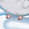Glam Shell Rose Gold Plated 925 Sterling Silver Earring
