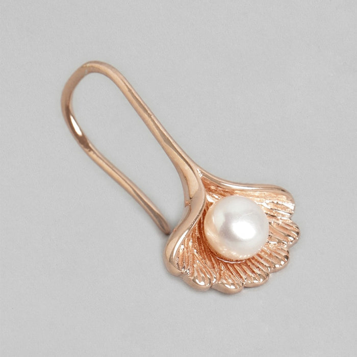 Glam Shell Rose Gold Plated 925 Sterling Silver Earring