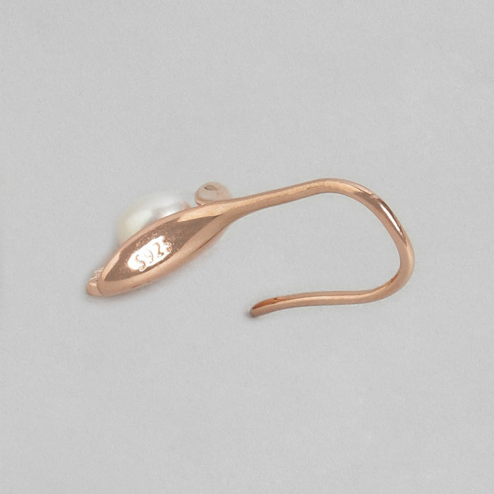 Glam Shell Rose Gold Plated 925 Sterling Silver Earring