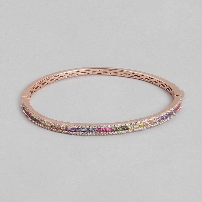 Glamorous Gleam Rose Gold-Plated 925 Sterling Silver Kada Bracelet
