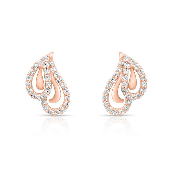 Glamorous Rose Gold Plated 925 Sterling Silver Earrings