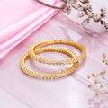 Gleaming Beauty Gold-Plated Bangle with White Cubic Zirconia