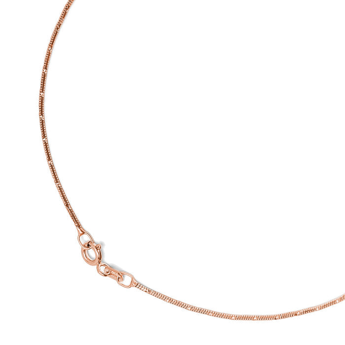 Gleaming Chains Rose Gold-Plated 925 Sterling Silver Anklet