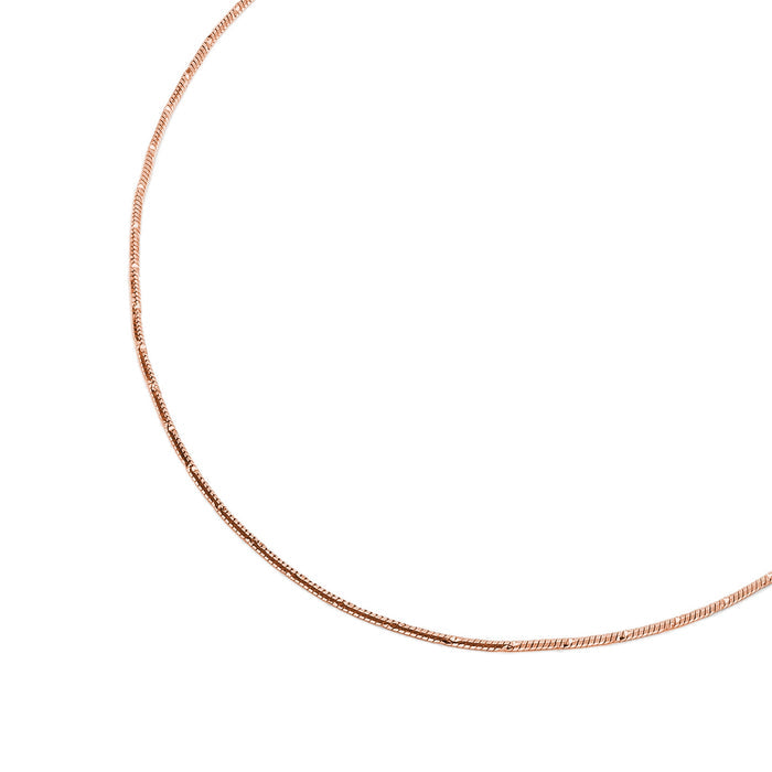 Gleaming Chains Rose Gold-Plated 925 Sterling Silver Anklet