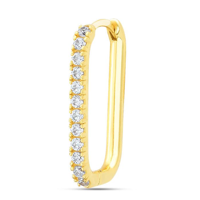 Gleaming Circles Gold-Plated 925 Sterling Silver Hoop Earrings