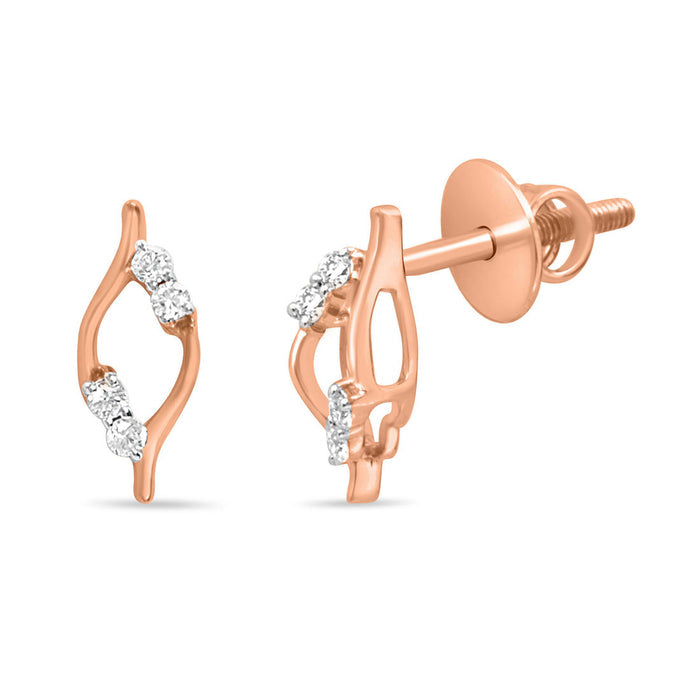 Gleaming Gold Earrings with Lab-Grown Diamonds