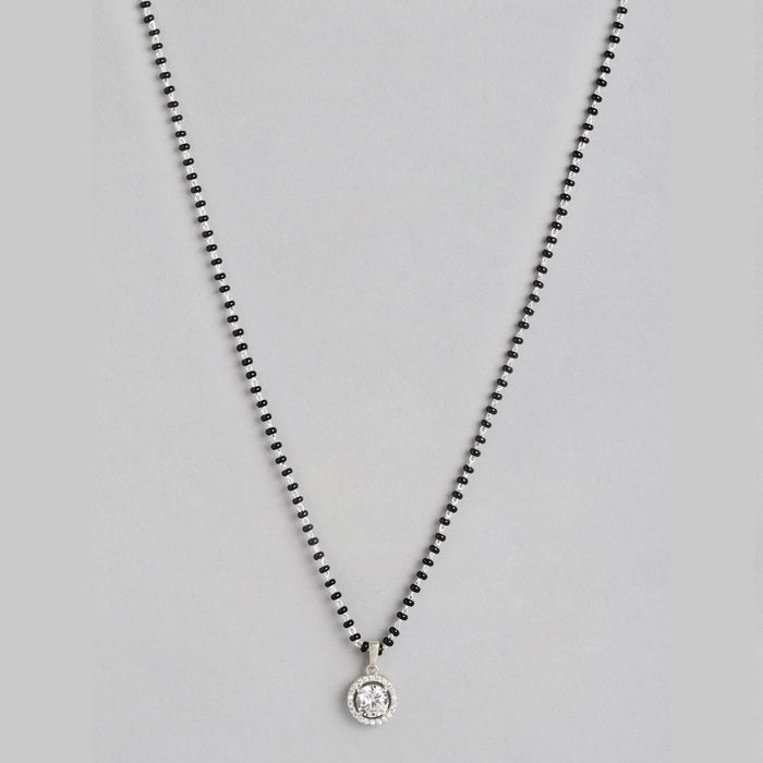 Gleaming Unity Rhodium-Plated 925 Sterling Silver Mangalsutra