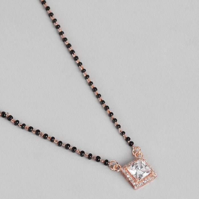 Gleaming Vows Rose Gold CZ 925 Sterling Silver Mangalsutra