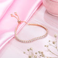 Glimmering Elegance One-Line CZ 925 Sterling Silver Bracelet