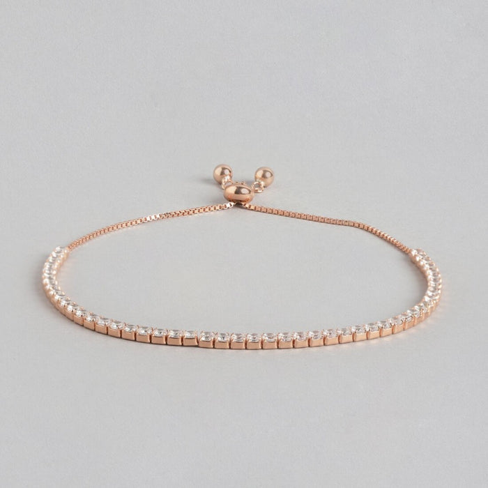 Glimmering Elegance One-Line CZ 925 Sterling Silver Bracelet