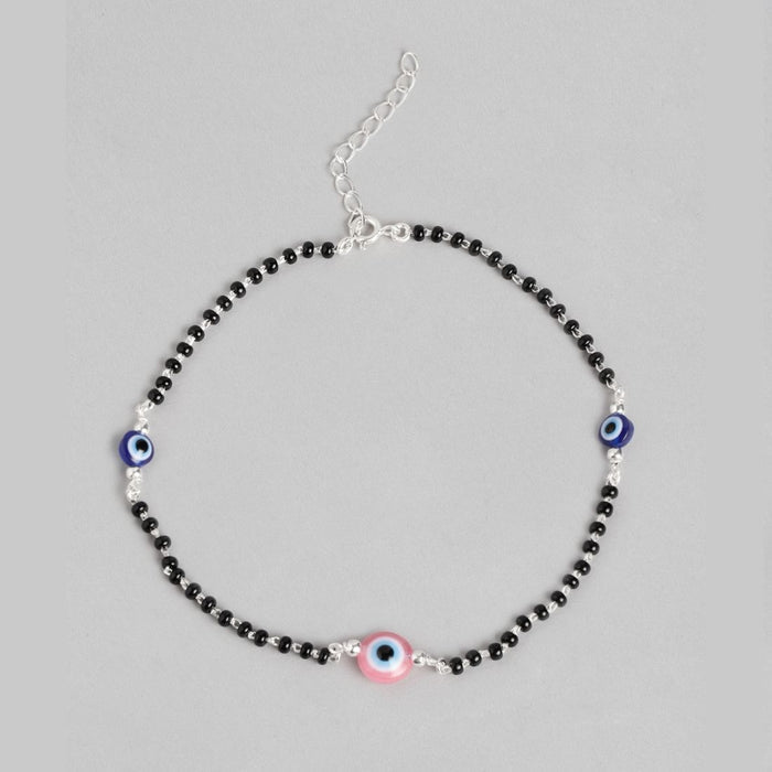 Glimmering Elegance Silver-Plated 925 Sterling Silver Adjustable Anklet